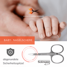 Lade das Bild in den Galerie-Viewer, Baby-Nagelschere aus Solingen - Kindernägel sicher Schneiden!