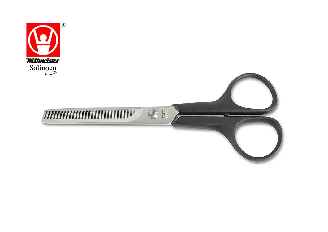 Thinning scissors CD830-6 with double precision teeth from Weltmeister® Solingen. For trimming and thinning.