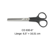 Load image into Gallery viewer, Thinning scissors CD830-6 with double precision teeth from Weltmeister® Solingen. For trimming and thinning.
